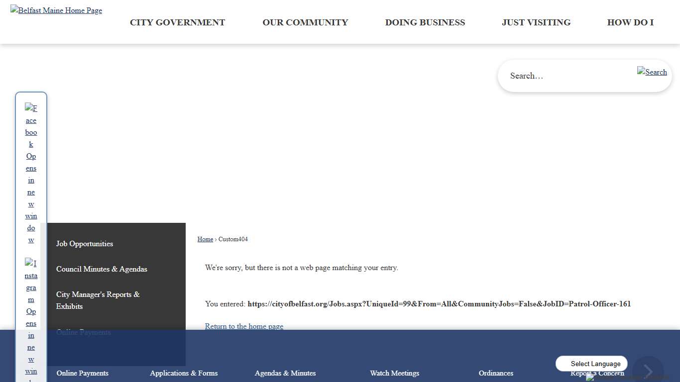 Custom404 • Belfast, ME • CivicEngage