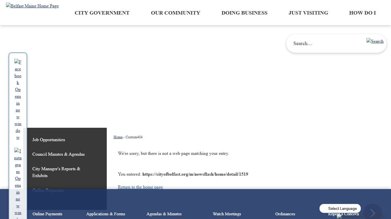 Custom404 • Belfast, ME • CivicEngage